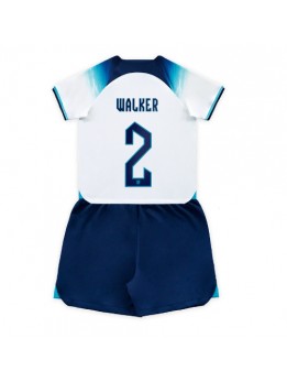Billige England Kyle Walker #2 Hjemmedraktsett Barn VM 2022 Kortermet (+ Korte bukser)